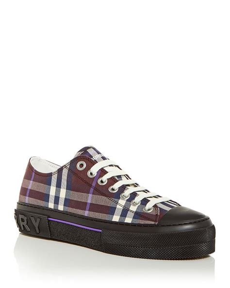 burberry jack check low-top sneakers|burberry vintage check shoes.